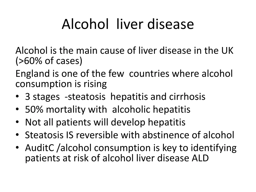 alcohol liver disease