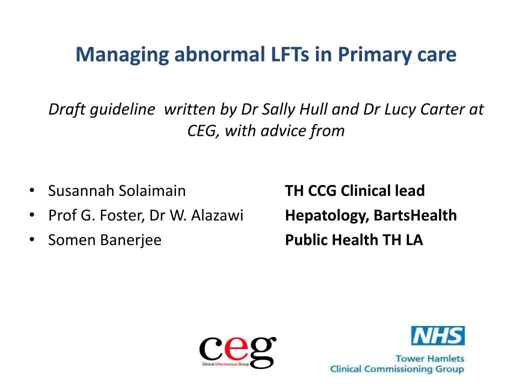 managing abnormal lfts in primary care 1