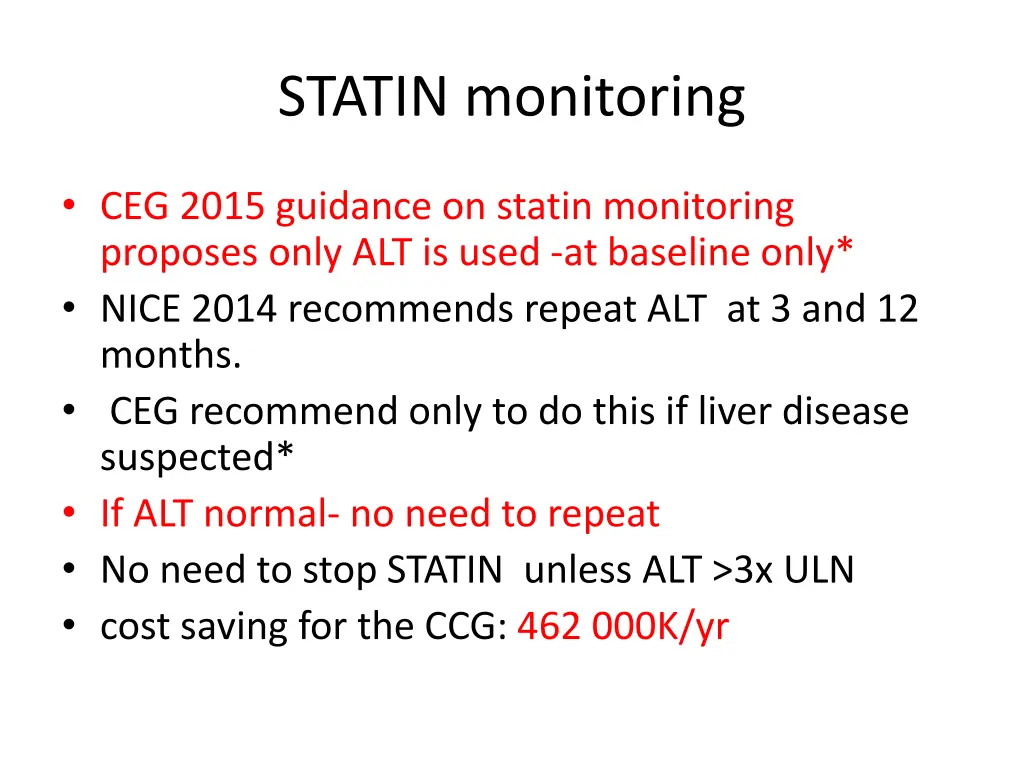 statin monitoring