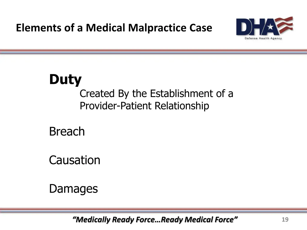 elements of a medical malpractice case 1