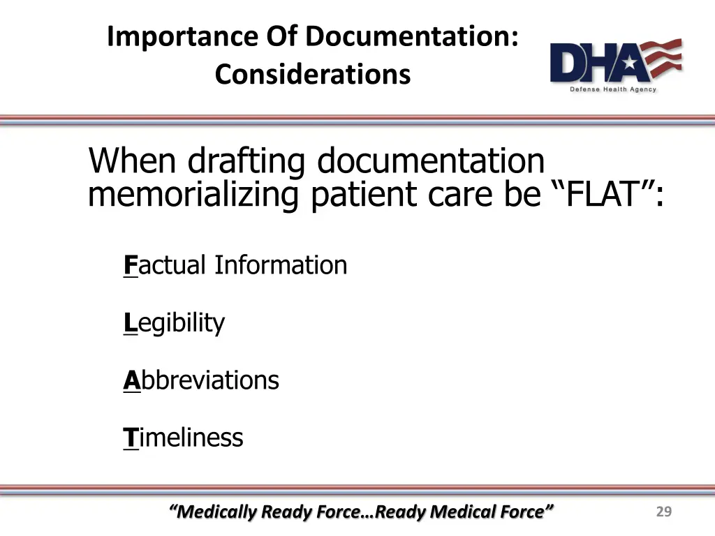 importance of documentation considerations