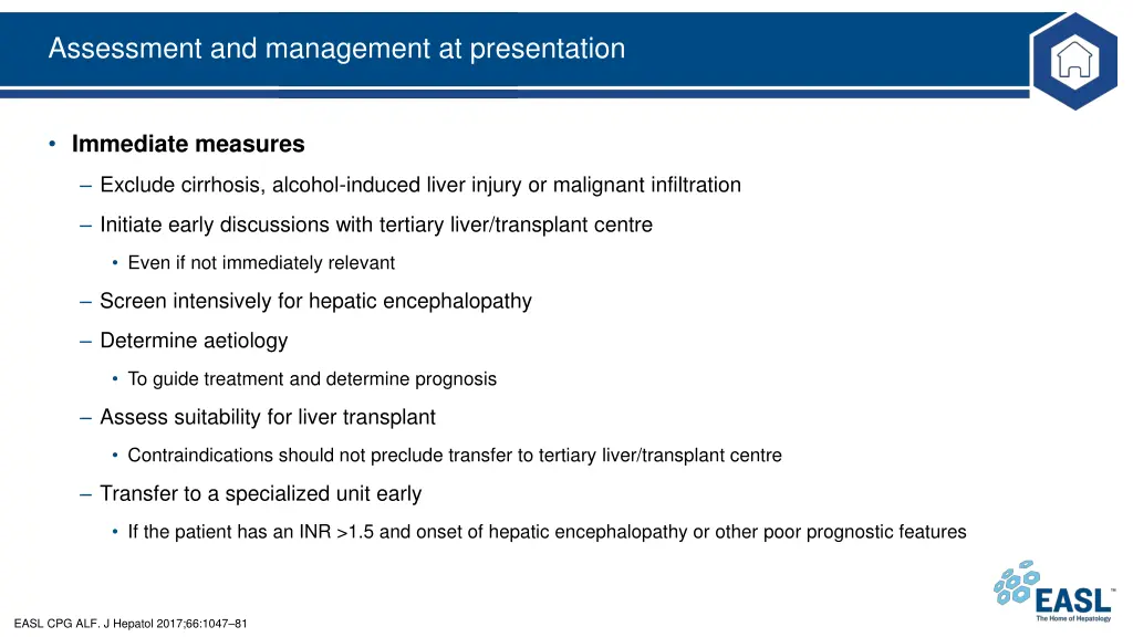 assessment and management at presentation