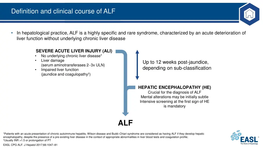 definition and clinical course of alf