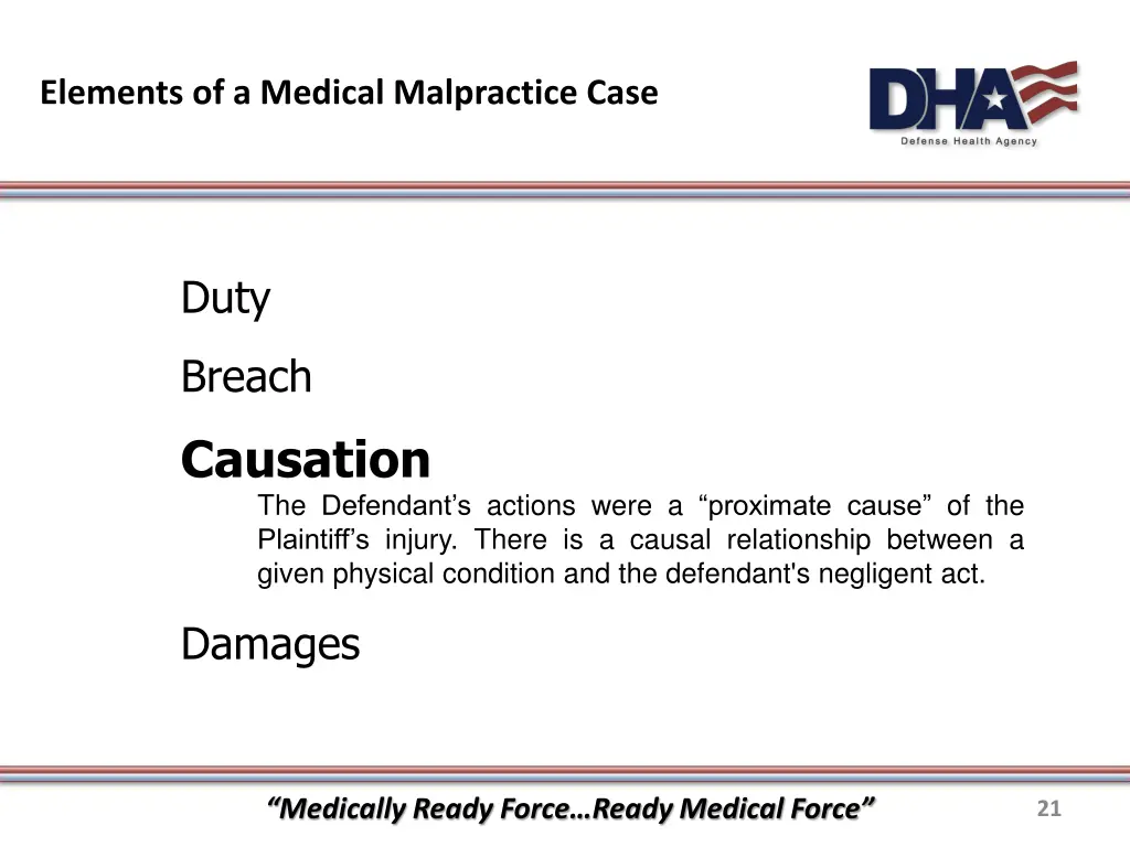 elements of a medical malpractice case 3