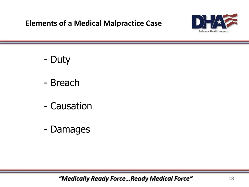 elements of a medical malpractice case