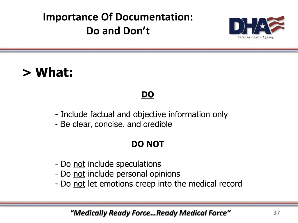 importance of documentation do and don t