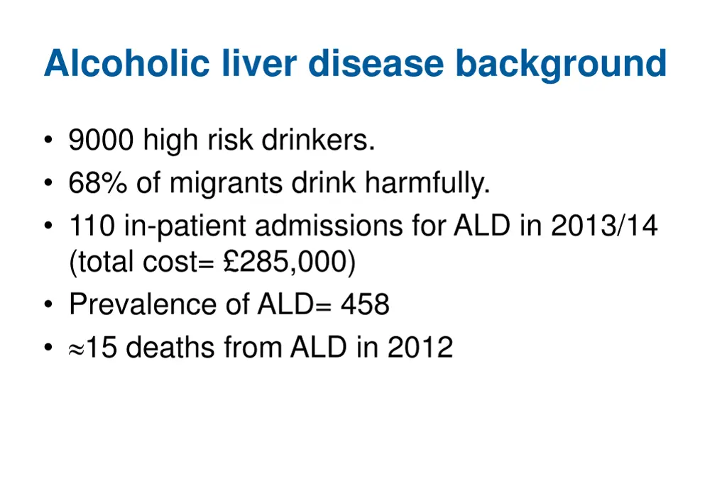 alcoholic liver disease background