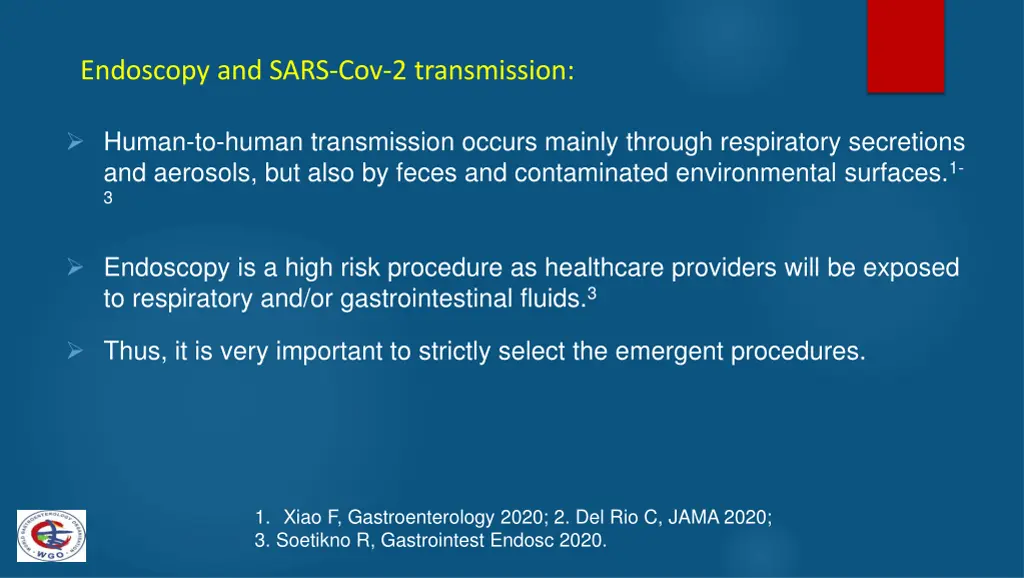 endoscopy and sars cov 2 transmission