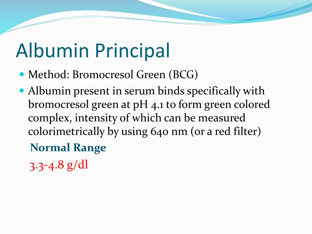 albumin principal