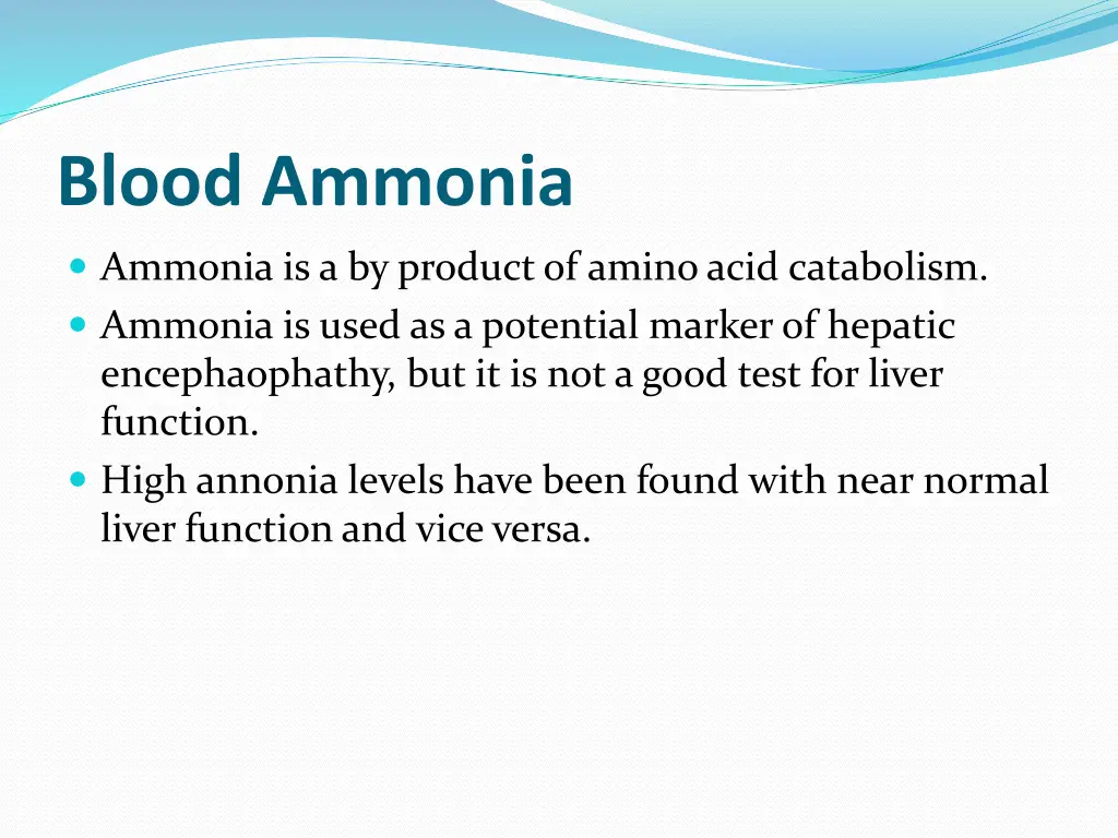 blood ammonia