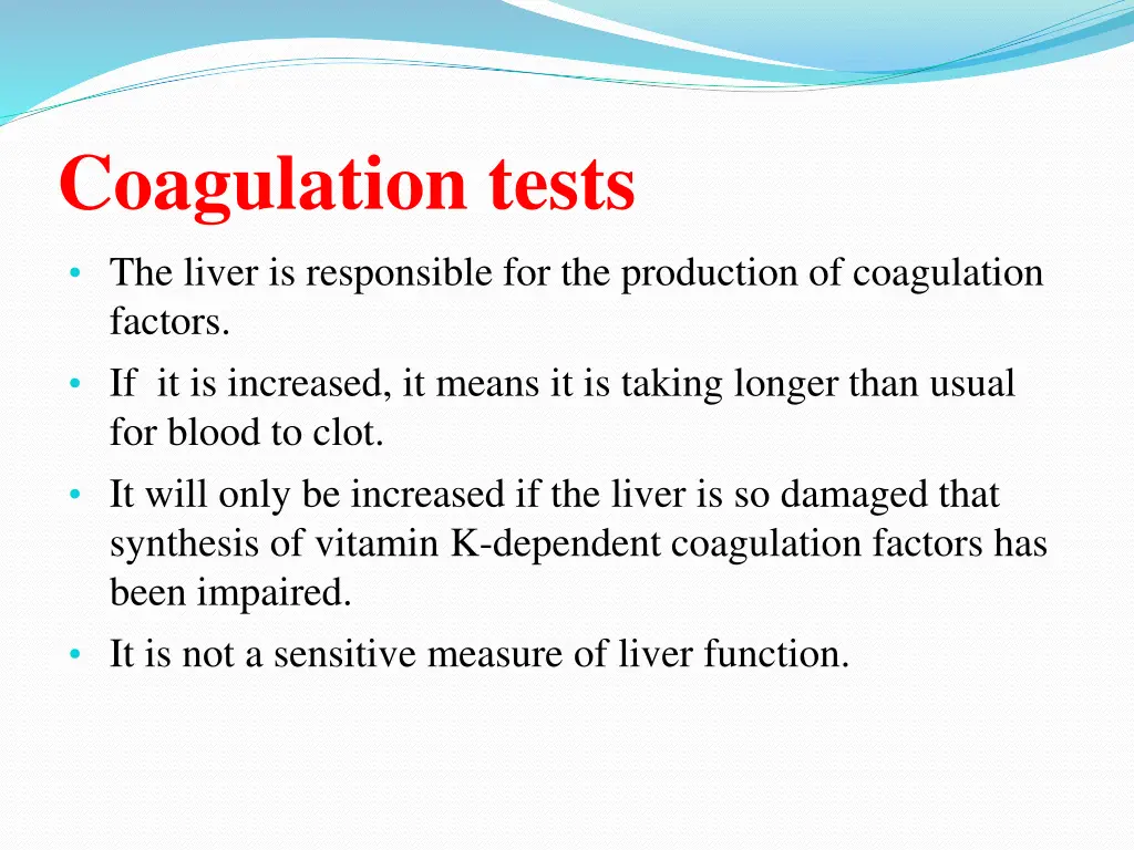 coagulation tests