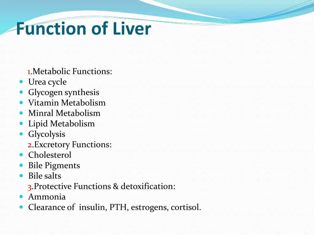 function of liver