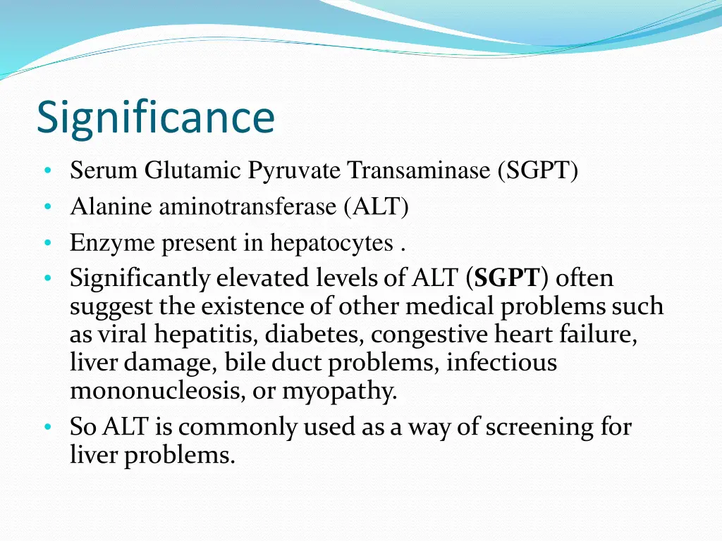 significance serum glutamic pyruvate transaminase