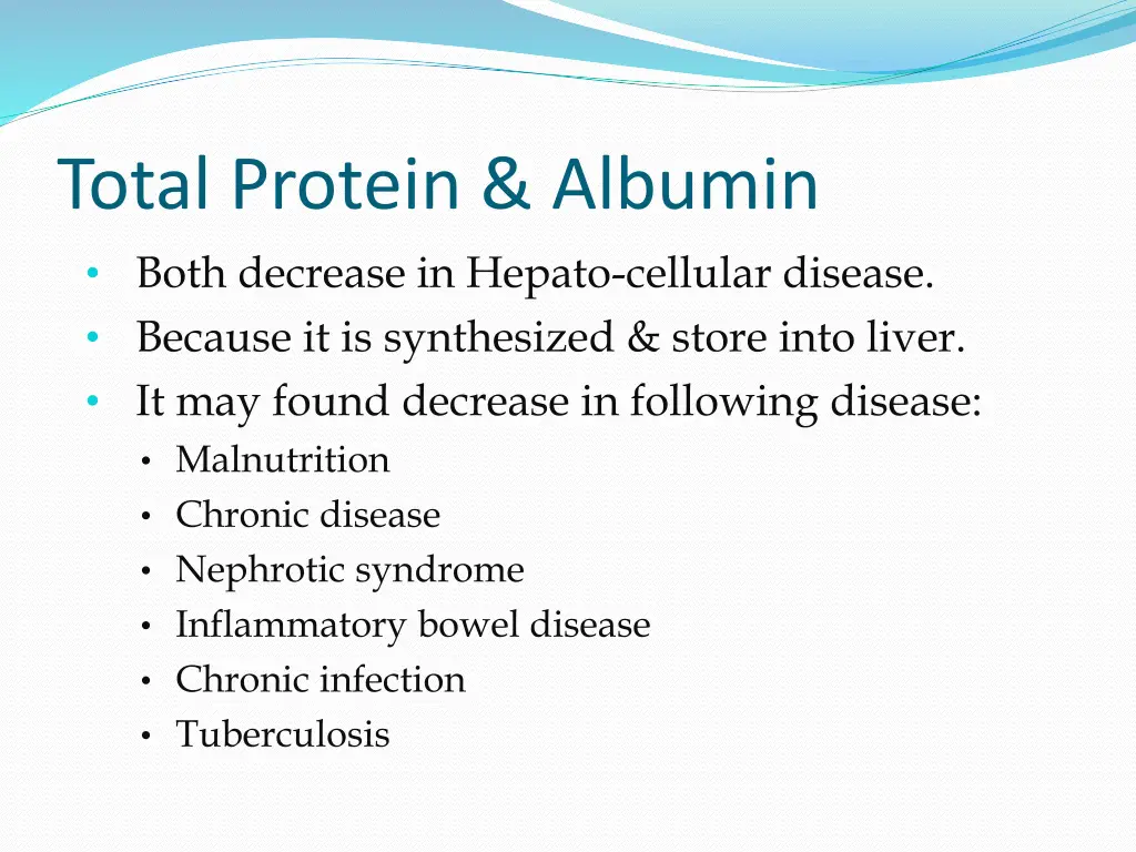 total protein albumin both decrease in hepato