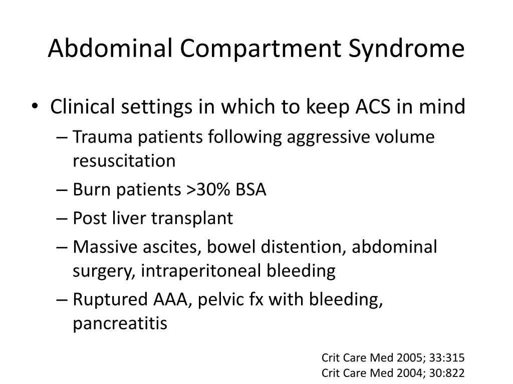 abdominal compartment syndrome 3