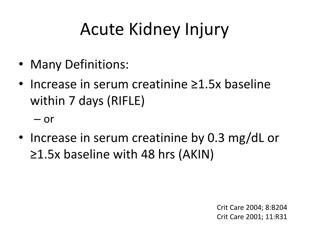 acute kidney injury