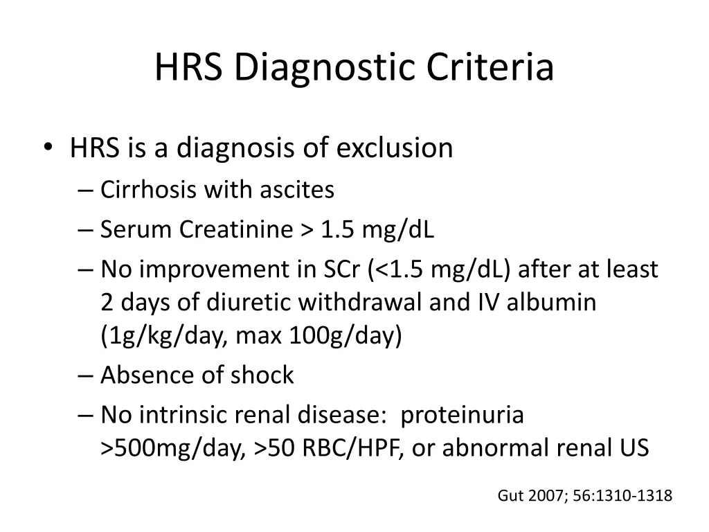 hrs diagnostic criteria