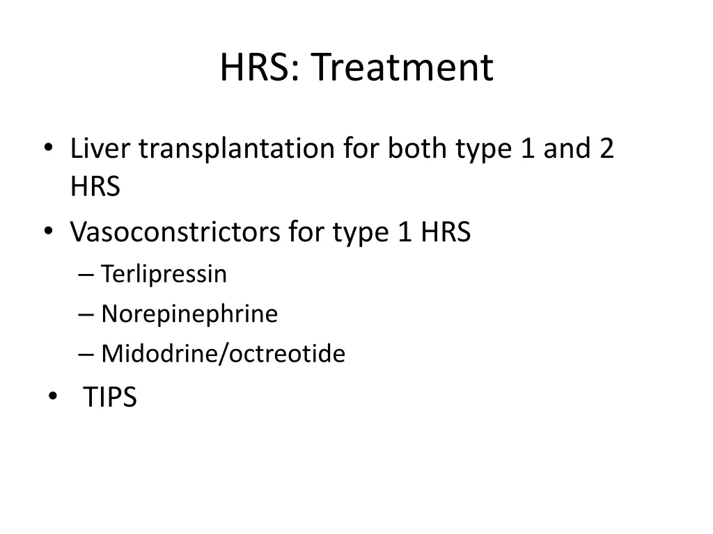 hrs treatment