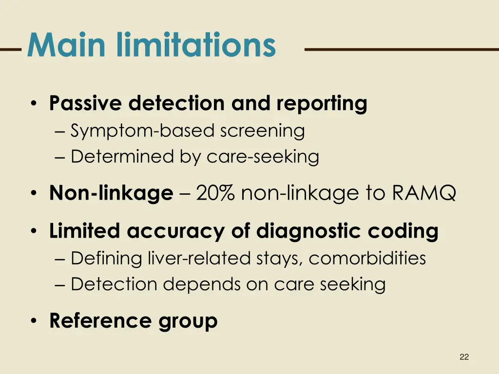 main limitations