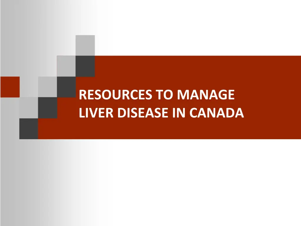 resources to manage liver disease in canada