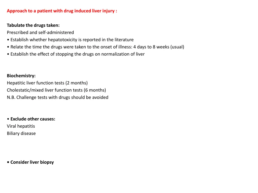 approach to a patient with drug induced liver