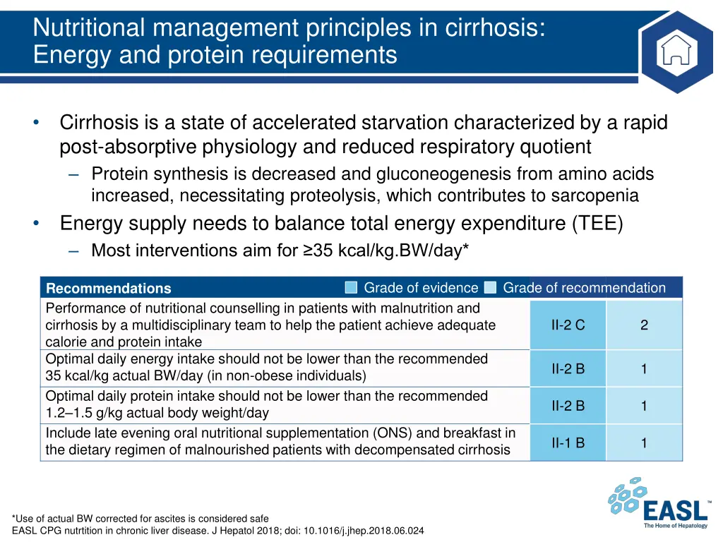 nutritional management principles in cirrhosis