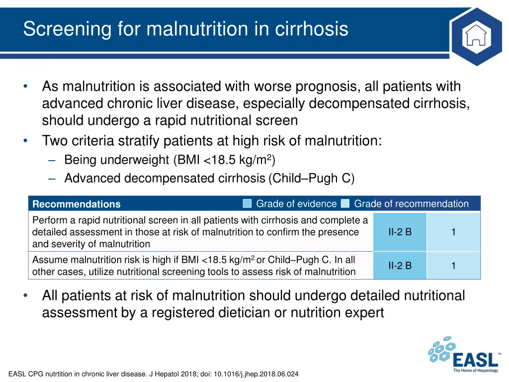 screening for malnutrition in cirrhosis