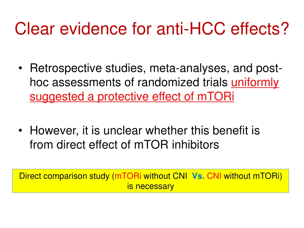 clear evidence for anti hcc effects