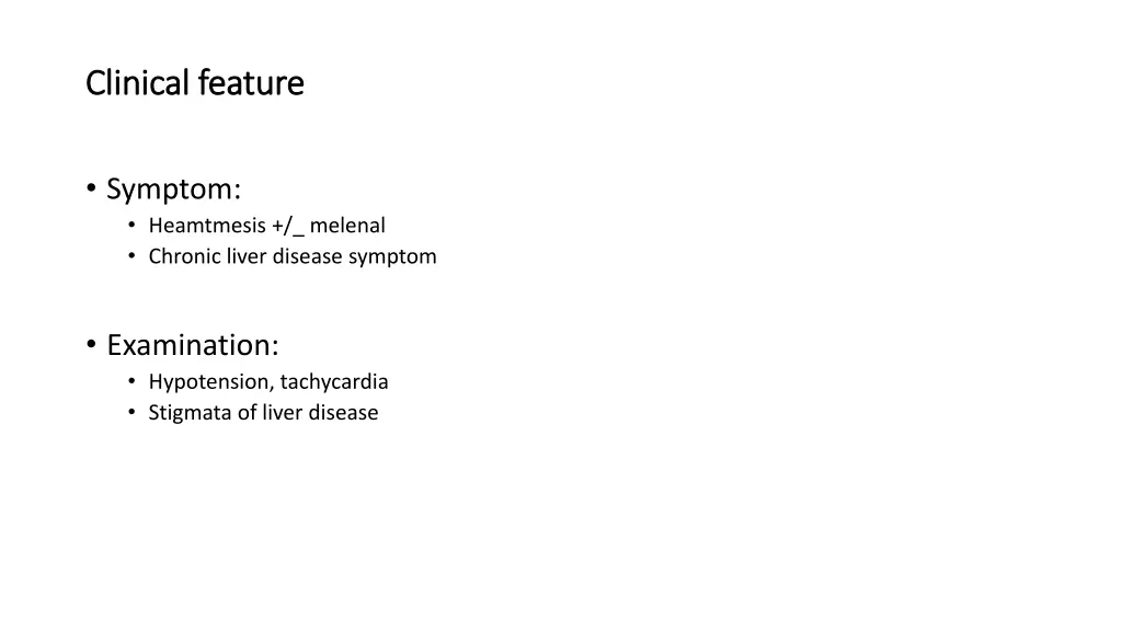 clinical feature clinical feature