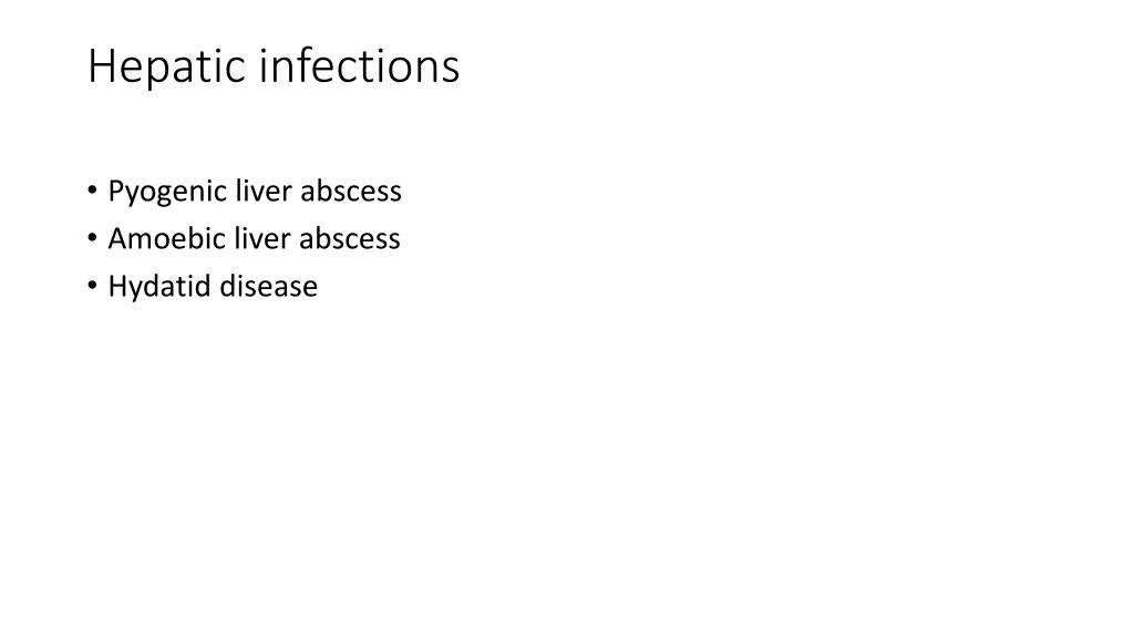 hepatic infections