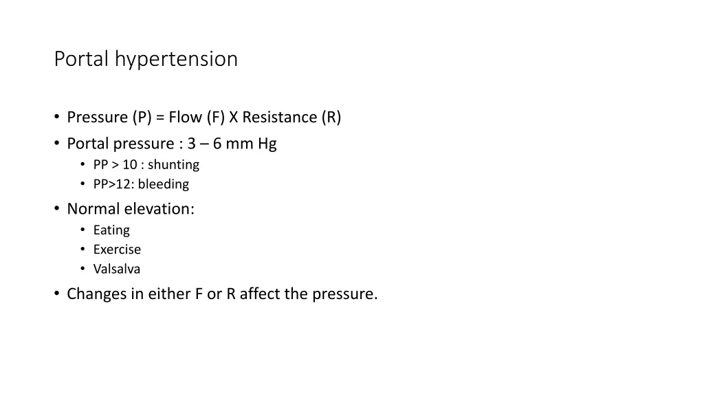 portal hypertension