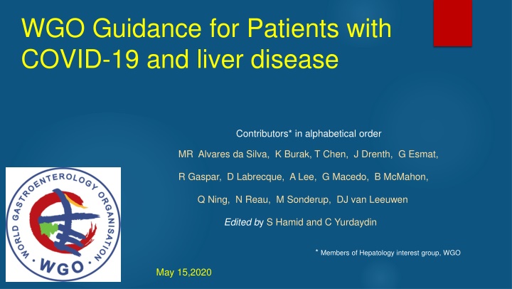 wgo guidance for patients with covid 19 and liver