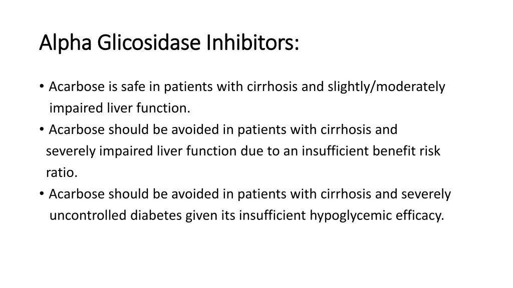 alpha alpha glicosidase glicosidase inhibitors