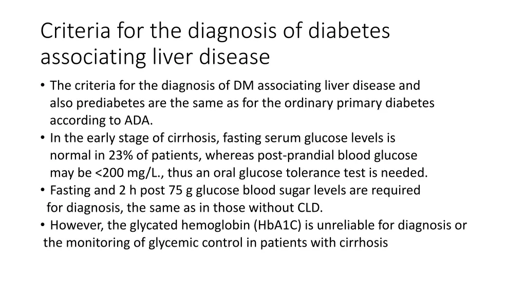 criteria for the diagnosis of diabetes