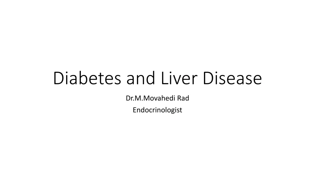 diabetes and liver disease