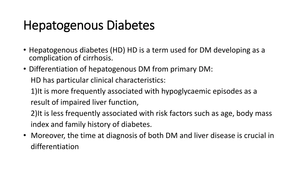 hepatogenous hepatogenous diabetes