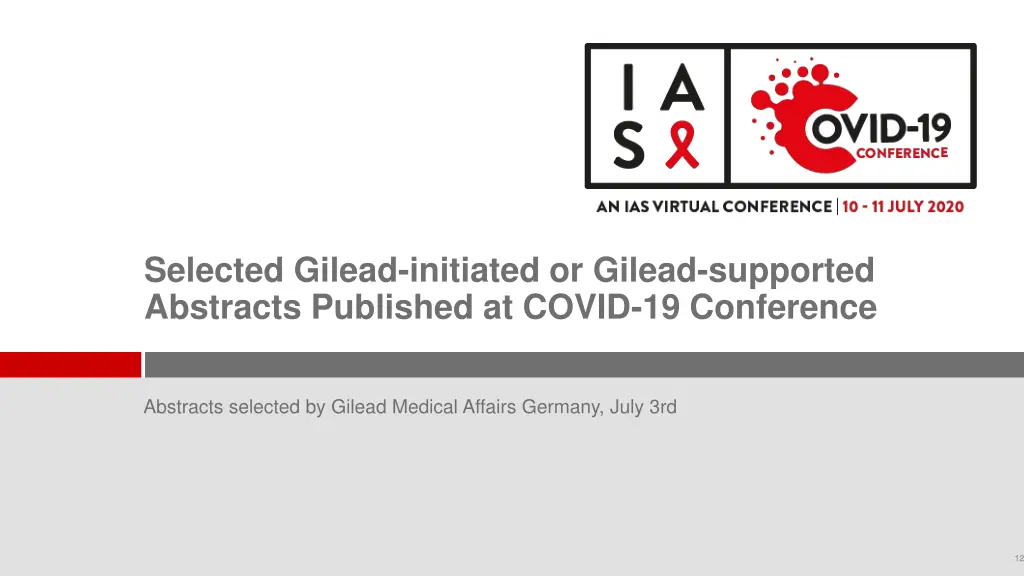 selected gilead initiated or gilead supported 1