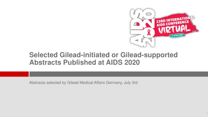 selected gilead initiated or gilead supported