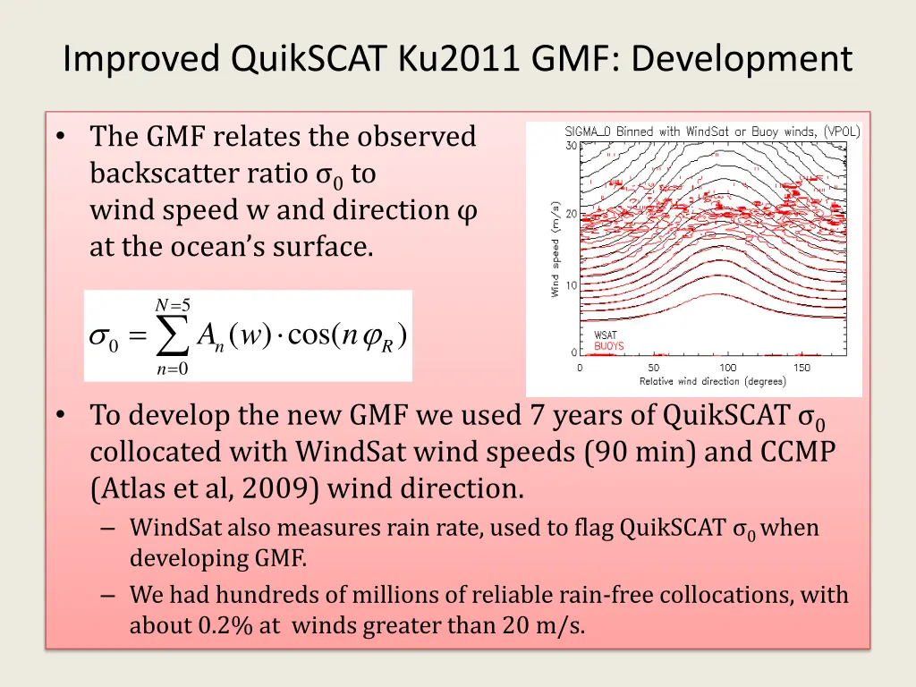 improved quikscat ku2011 gmf development