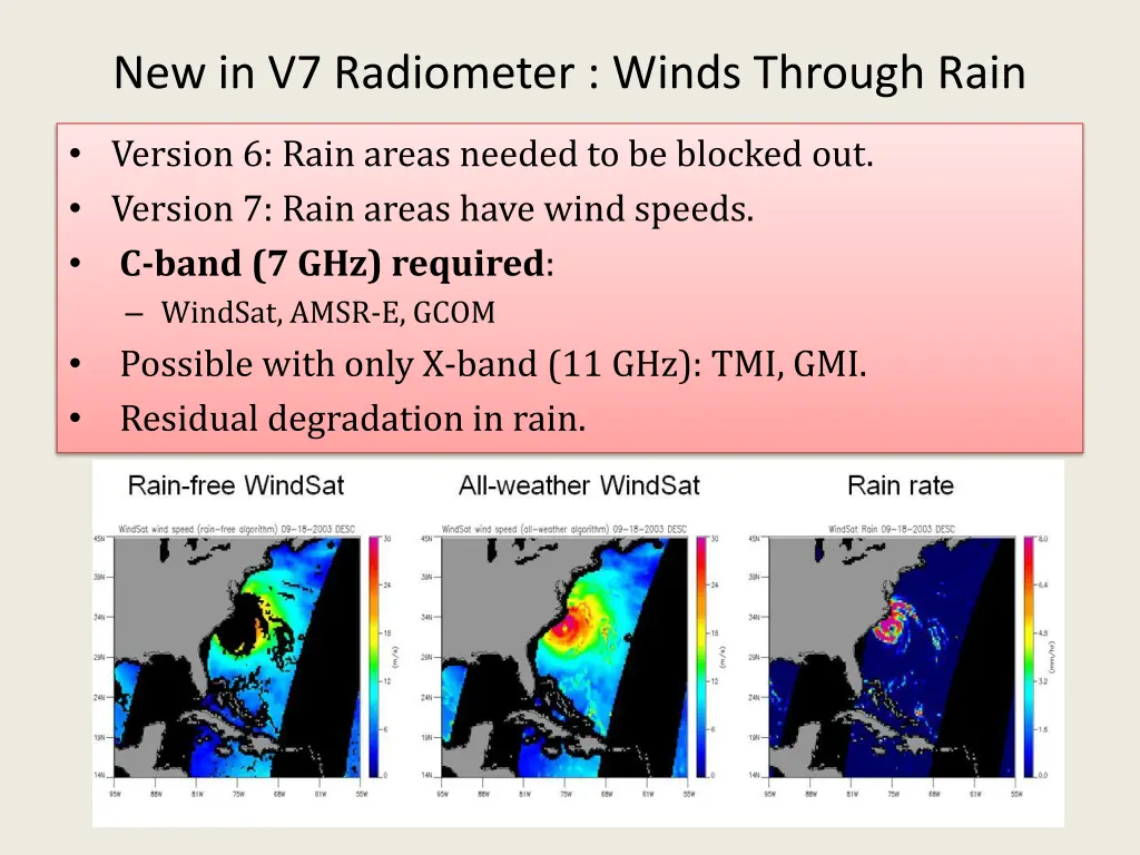 new in v7 radiometer winds through rain