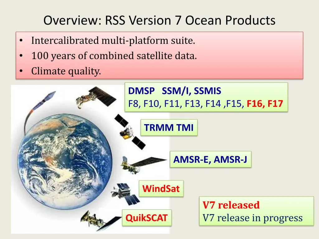 overview rss version 7 ocean products