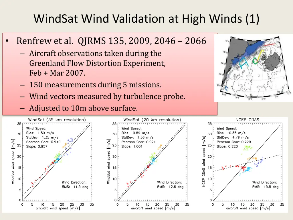 windsat wind validation at high winds 1