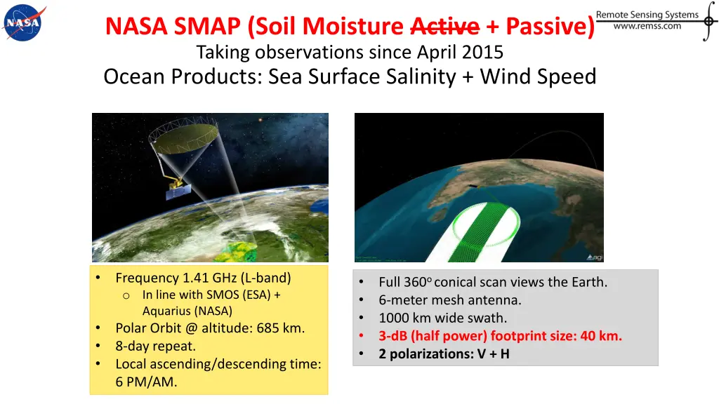 nasa smap soil moisture active passive taking