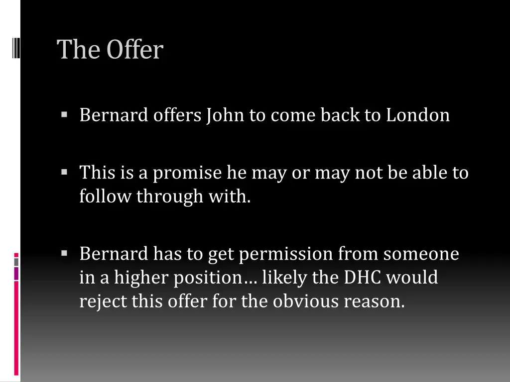 the offer