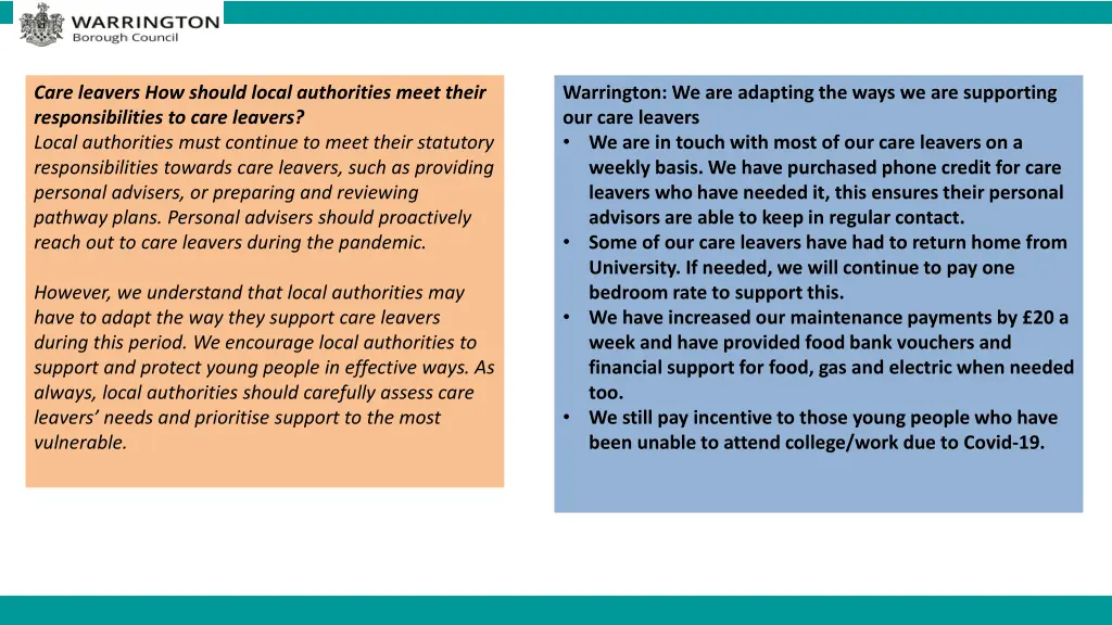 care leavers how should local authorities meet