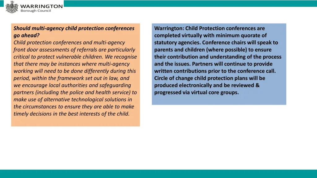 should multi agency child protection conferences