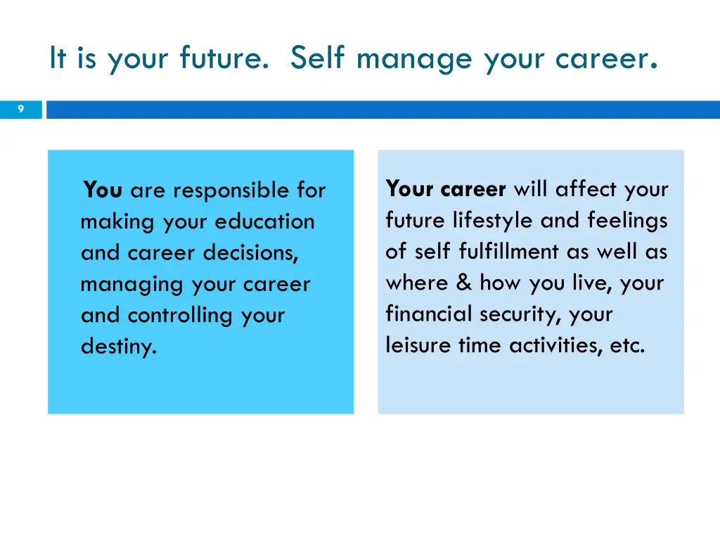 it is your future self manage your career