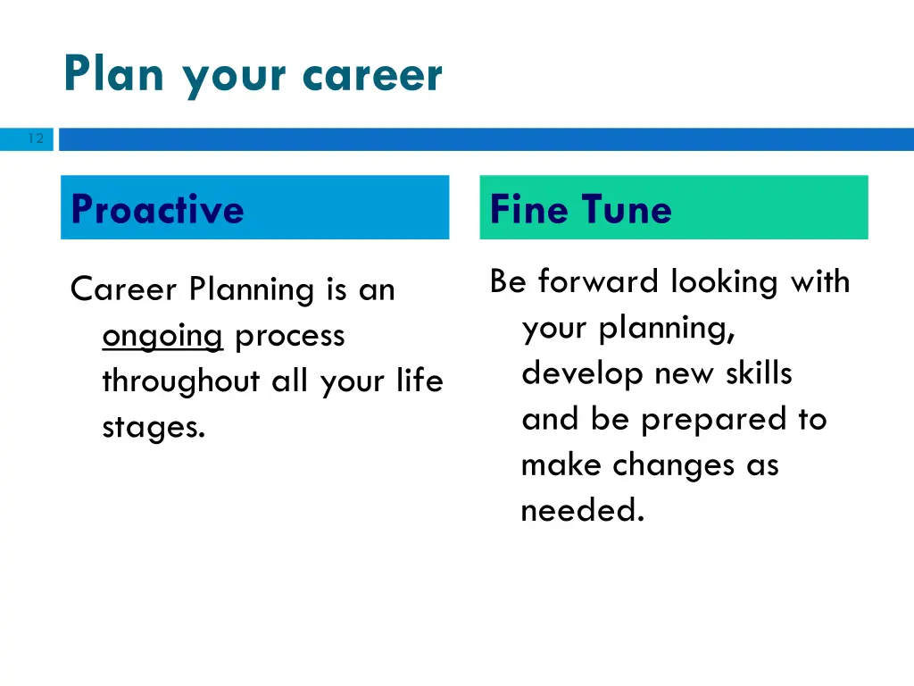 plan your career