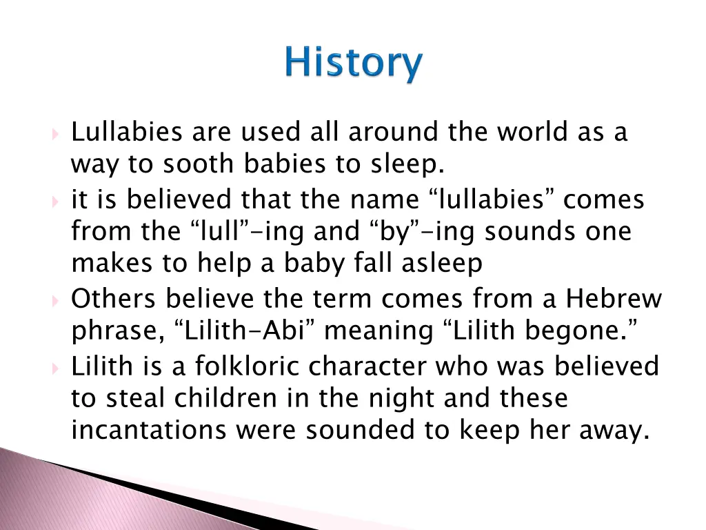 lullabies are used all around the world