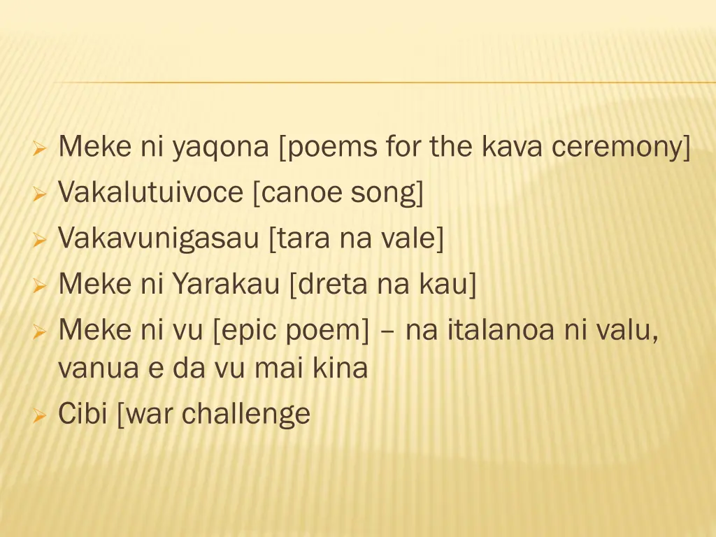 meke ni yaqona poems for the kava ceremony